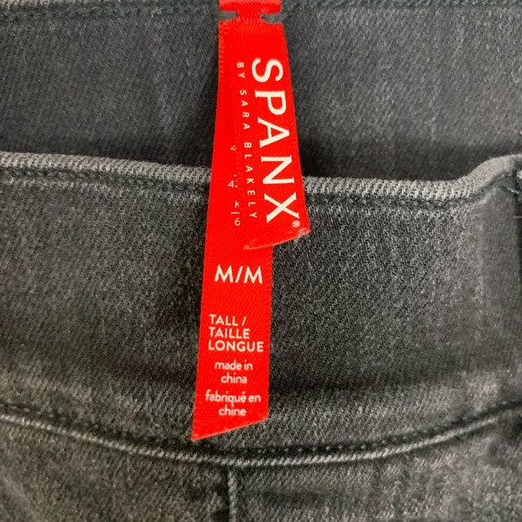Spanx Black Skinny Jeans Ankle 20278T Pull On Stretch Size  Women’s Medium Tall - Picture 4 of 9